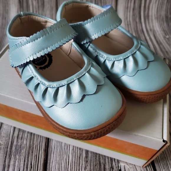 Livie and Luca Ruche Shoes Blue Shimmer New Wuthout Box - Picture 3 of 9